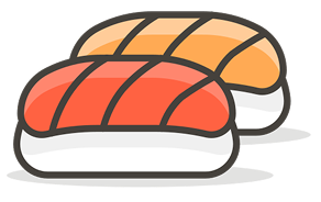 Illustrazione di due nigiri